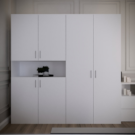 Dormitor Montana Tapitat Alb 4 Usi V 2 [4]