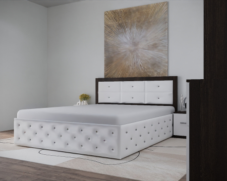 Dormitor Nemira New Wenge&Alb Tapitat 2 Usi [2]