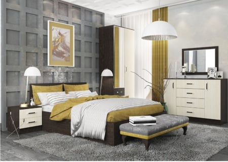 Seturi Dormitor - Dormitor Rio Wenge&Alb