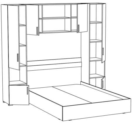 Dormitor Tineret Cindy Wenge&Sonoma [1]