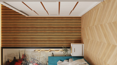 Dormitor Tony Tapitat Stofa Turcoaz cu dulap 200*200 usi glisante Alb, noptiere si comoda [3]