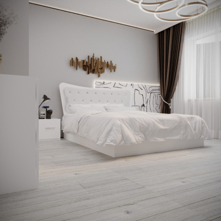 Dormitor Vista Tapitat  Alb 3 usi [2]