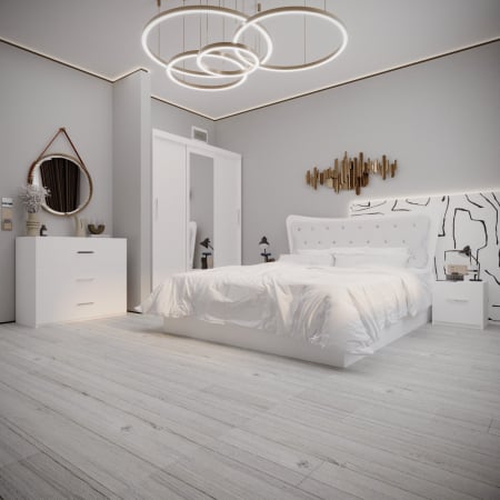 Seturi Dormitor - Dormitor Vista Tapitat  Alb 3 usi