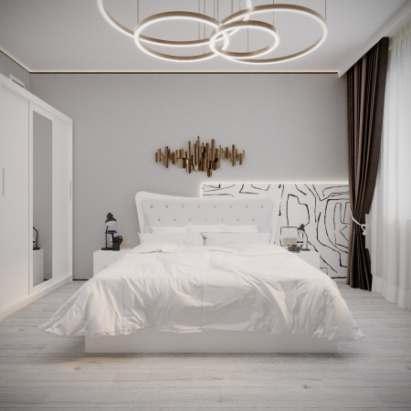 Dormitor Vista Tapitat  Alb 3 usi [4]