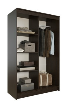 Dressing Elegant cu usi culisante si oglinda wenge + alb [2]