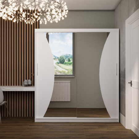 Mobila Dormitor - Dressing Hera cu Oglinda Alb