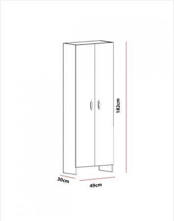 Dulap Bucatarie cu Polite  Alb [2]