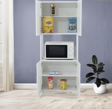 Dulap Bucatarie cu usi si spatiu depozitare Alb [1]