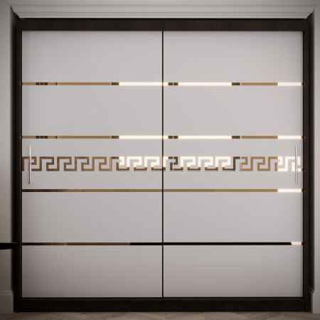 Mobila Dormitor - Dulap Venus Gold Wenge&Alb 200*200