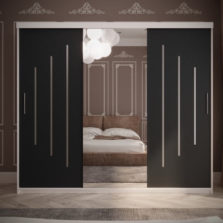 Dressing / Dulap - Dulap Venus Space 230*200 Cu Oglinda Alb&Antracit,