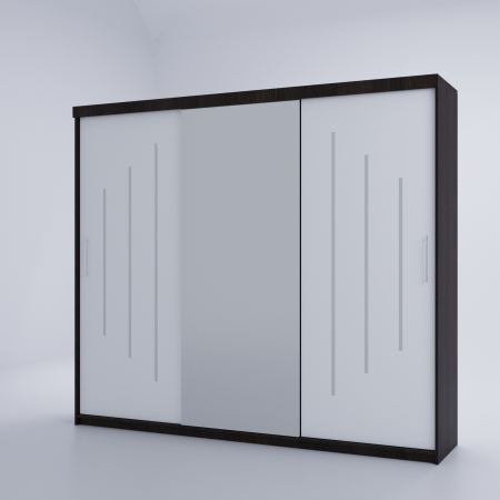 Dulap Venus Space 230*200 Cu Oglinda Wenge&Alb, [3]