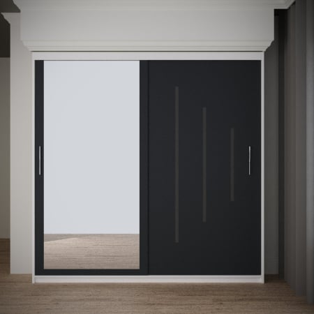 Dressing / Dulap - Dulap Venus Space cu Oglinda 200*200 Alb&Antracit,