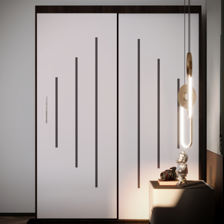 Mobila Dormitor - Dulap Venus Space Wenge&Alb