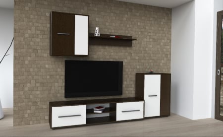 Seturi Living / Sufragerie - Living Flory Wenge&Alb