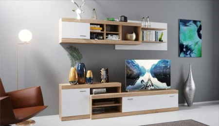 Seturi Mobila Living / Sufragerie - Living Sara Sonoma&Alb
