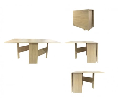 Masute Cafea - Masa plianta bucatarie / living, culoare Sonoma, 168 x 80 x 77 cm