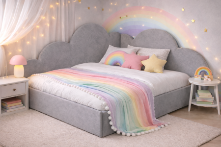 Mobila Dormitor - Pat Copii Tapitat Adelin