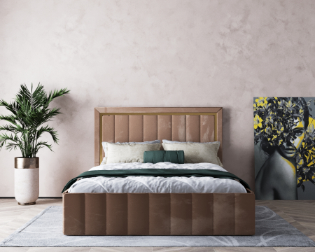 Pat Elegance Tapițat  Bej 140x200 [1]