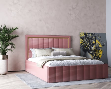 Pat Elegance Tapitat Roz 180x200 [6]