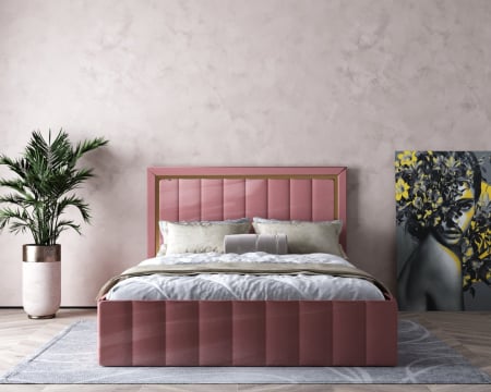 Pat Elegance Tapitat Roz 180x200 [4]