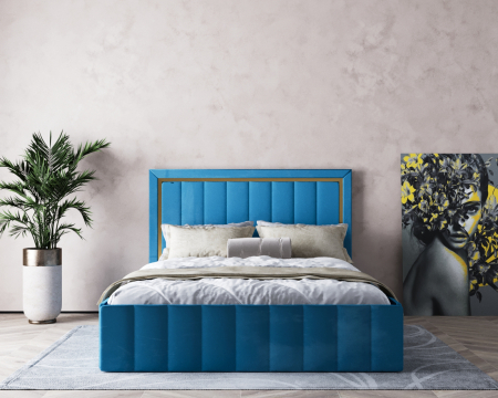 Paturi Tapitate - Pat Elegance Tapitat Turquaz 160x200