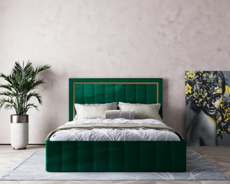 Paturi Tapitate - Pat Elegance Tapitat Verde 160x200