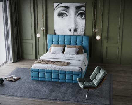 Pat Regal Tapitat Turcoaz 180x200 [3]