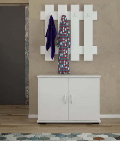 Set Hol Cuier si Pantofar Vily Alb [2]