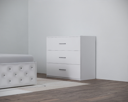 Set Pat Nemira New Alb cu Noptiere Si Comoda [4]