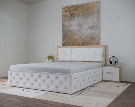 Set Pat Nemira New Sonoma&Alb cu Noptiere [2]