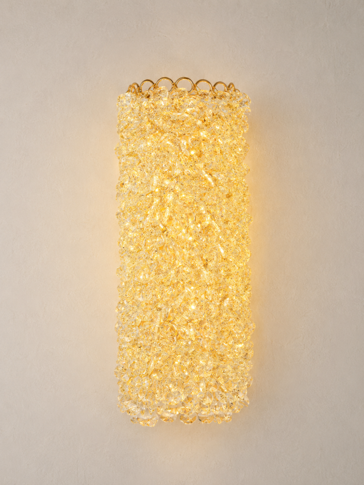 Aplică de perete LED luxury cu mini-cristale, AVI®, cilindrică, 40 x Ø12 cm, configurație (8-24W) x 2, AVI-5548 [3]
