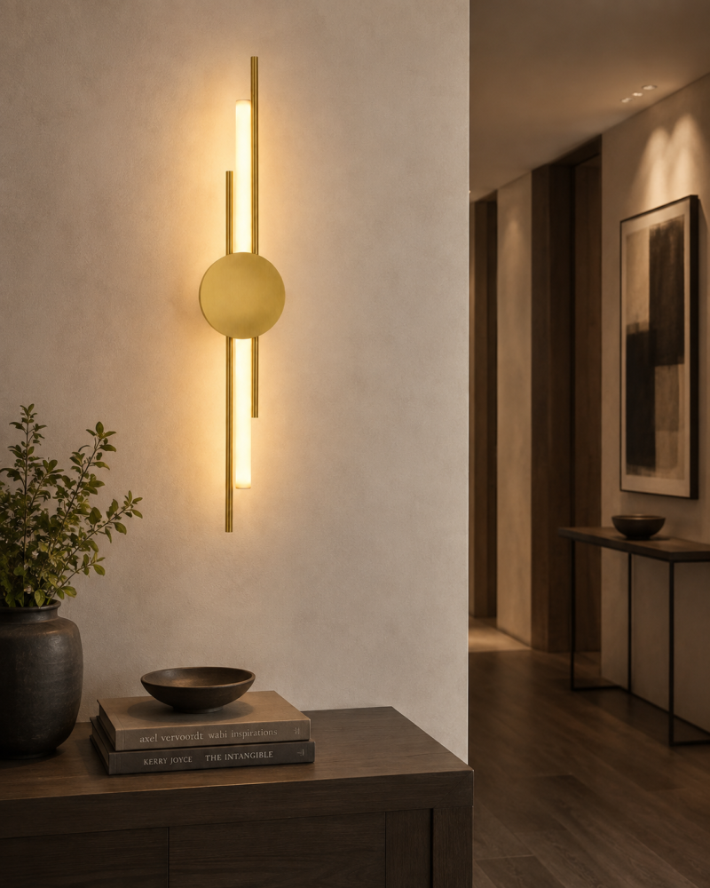 Aplică LED de perete pentru interior, AVI®, 60 cm, 4-7W, corp metalic auriu, 3 tipuri de lumină, AVI-5652 [3]