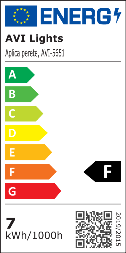 Aplică LED de perete pentru interior, AVI®, 60 cm, 4-7W, corp metalic negru, 3 tipuri de lumină, AVI-5651 [4]