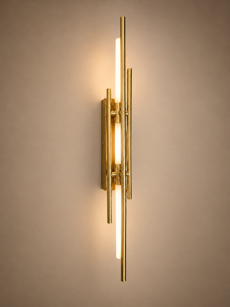 Aplică LED de perete pentru interior, AVI®, 60 cm, 7W, schelet metalic auriu, 3 tipuri de lumină, AVI-5654 [3]