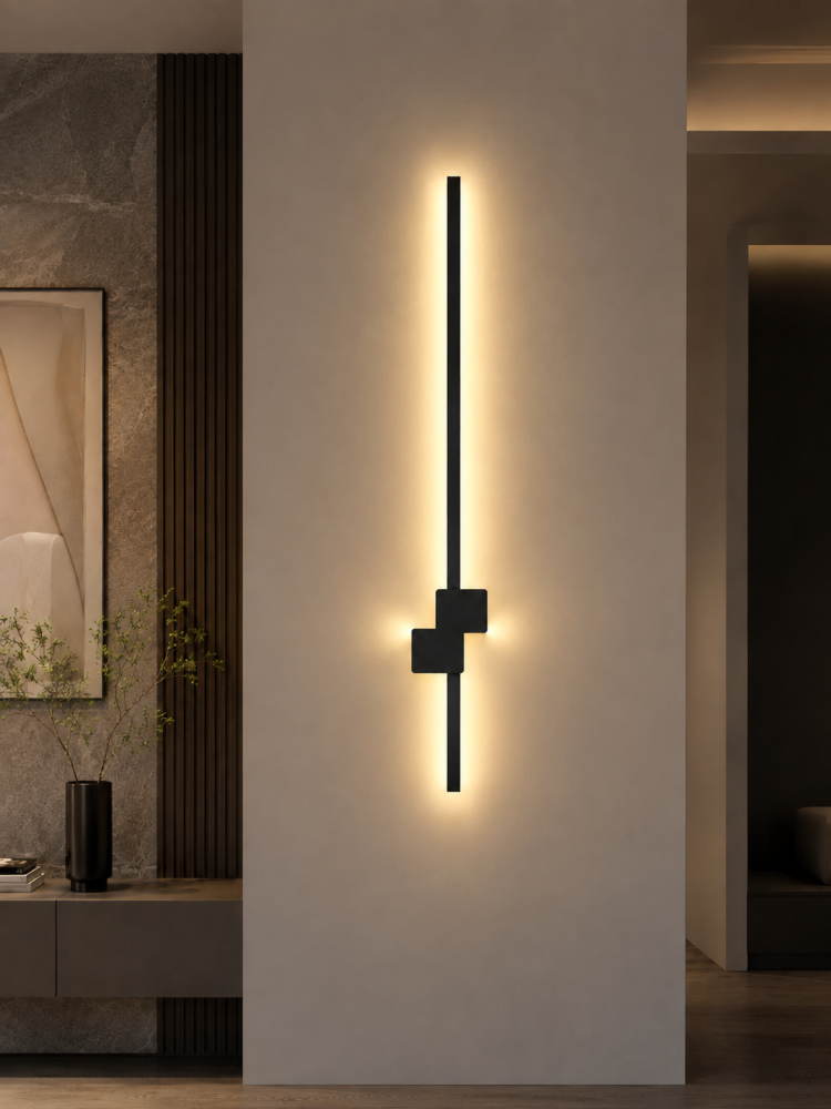 Aplică LED de perete pentru interior, AVI®, 80 cm, 24W, 3 tipuri de lumină, iluminare spre perete și LED-uri laterale, suport metalic, AVI-5624 [2]