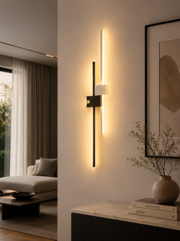 Aplică LED de perete pentru interior, AVI®, 80 cm, 24W, 3 tipuri de lumină, suport metalic, AVI-5625 [2]