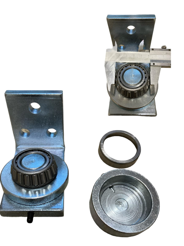Balamă inferioară cu rulment pentru poartă, AVI®, Ø70 mm, reglabilă, suport tip L, pentru porți metalice, AVI-3711 [4]
