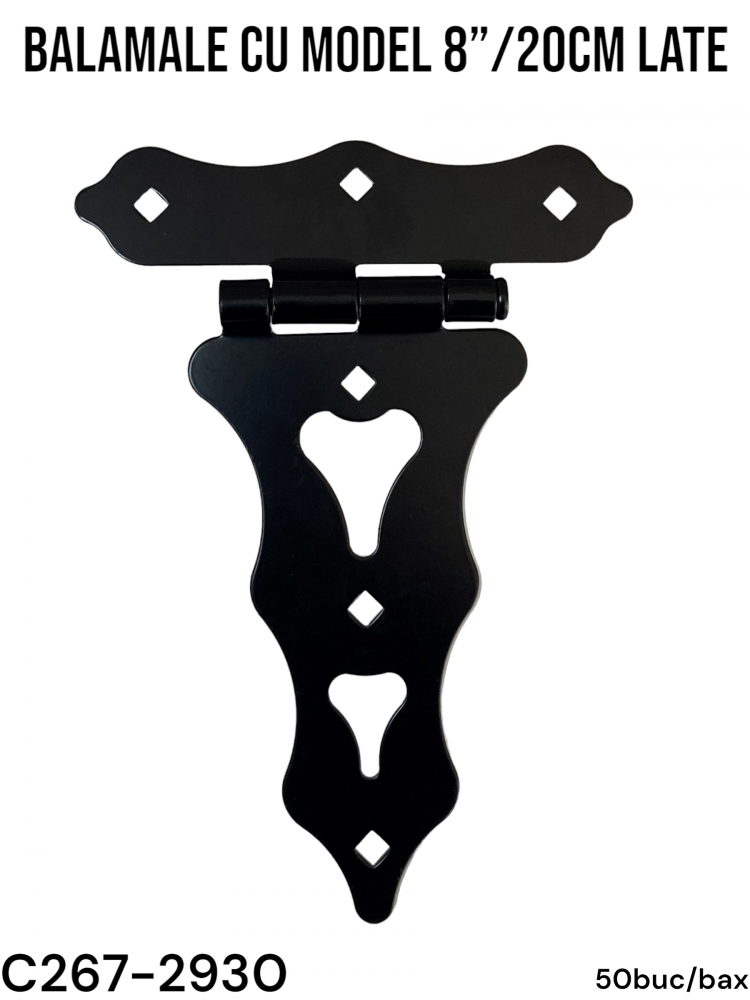 Balama neagra cu model lata, 8"-20cm, AVI-2930 [2]
