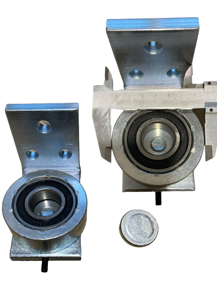Balamă superioară cu rulment pentru poartă, AVI®, Ø50 mm, reglabilă, suport tip L, pentru porți metalice, AVI-3710 [2]