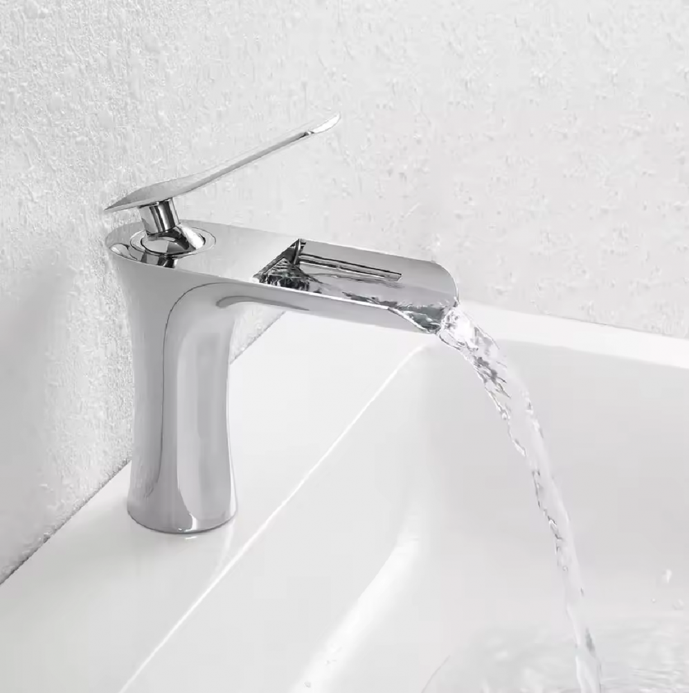 Baterie baie cu waterfall, H 16cm, crom lucios, AVI-4099 [4]