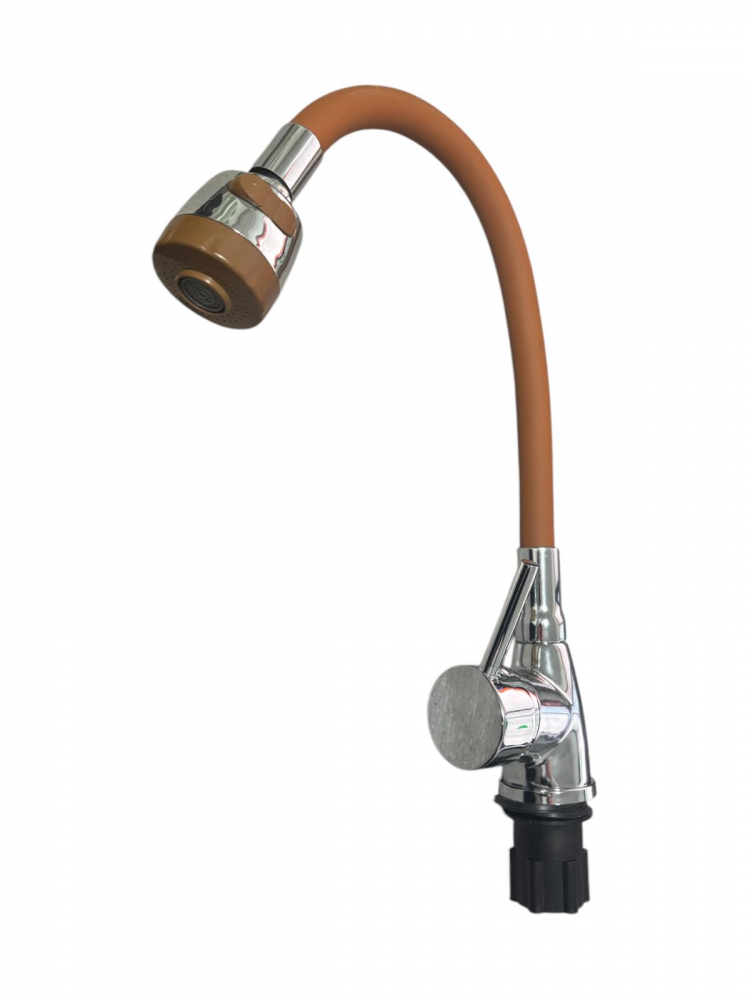 Baterie bucatarie cu pipa flexibila maro, cap perlator cu doua functii, pipa cromata de rezerva cu perlator, AVI-33254 [3]