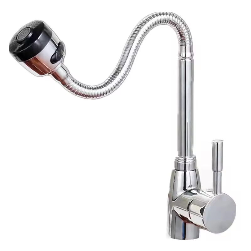 Baterie bucatarie, pivotanta 360°, flexibila, moduri diferite curgere, h 30-35cm, AVI-3325 [3]