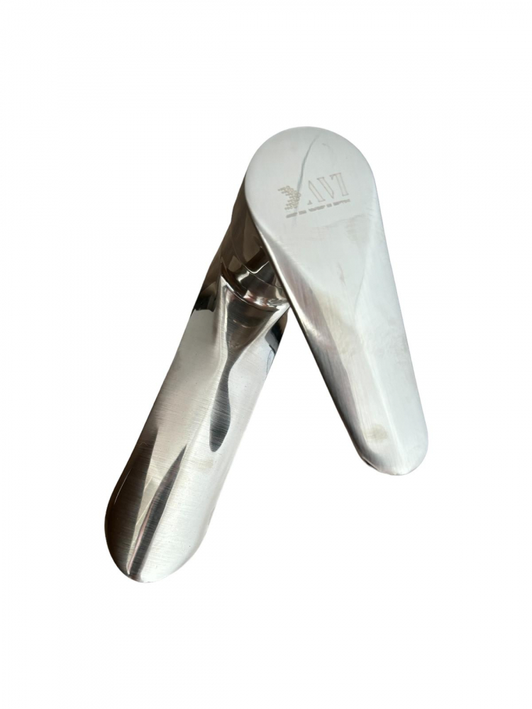Baterie chiuveta baie premium, H pipa 13.5cm, H total 18cm, L pipa 14cm, gri cromat, AVI-4457 [3]