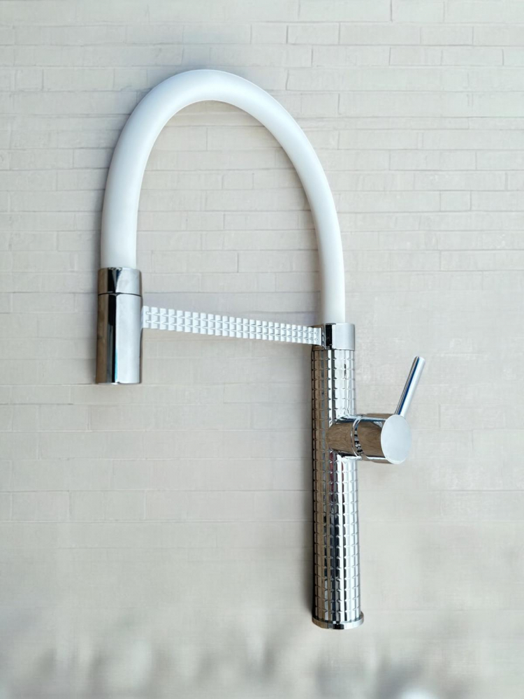 Baterie de bucatarie cromata, pipa flexibila, pivotanta 360°, H 47cm, 1500g, AVI-4870 [3]