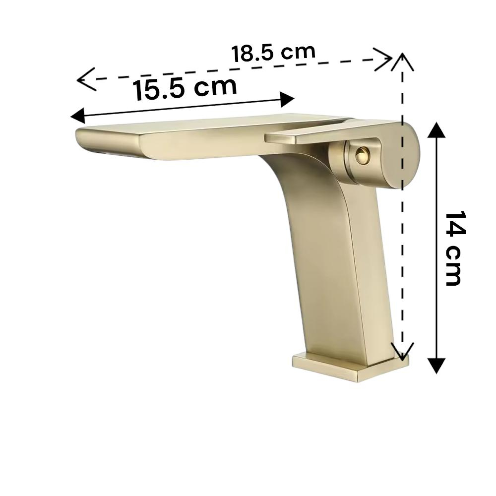 Baterie sanitara baie, premium, model auriu mat luxury, H 14cm, 800 grame, AVI-4120 [4]
