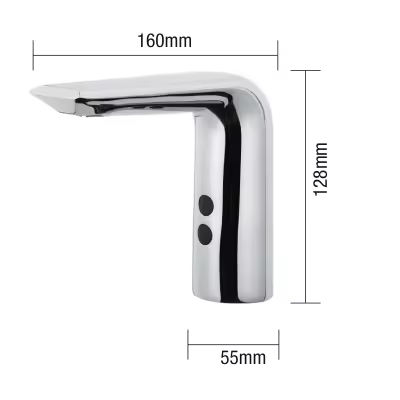 Baterie sanitara premium, cu senzori, H13.5 cm, cromata, AVI-4096 [3]