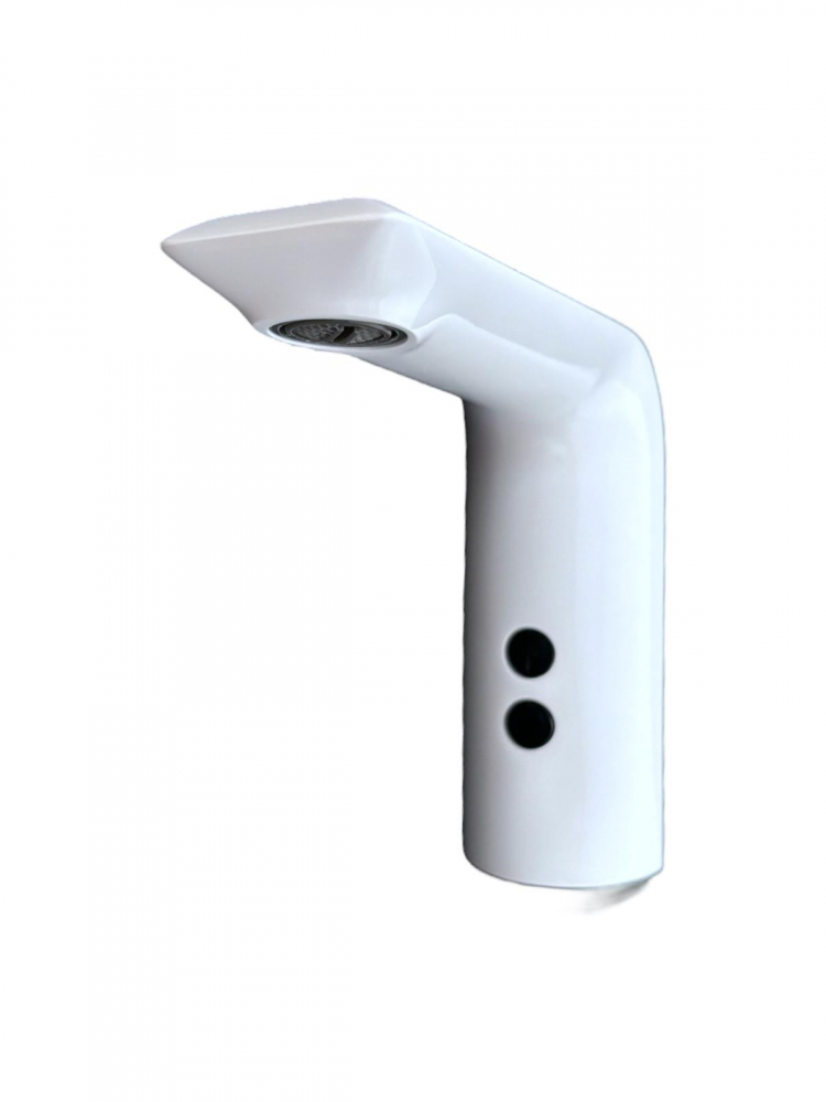 Baterie sanitara premium, cu senzori, H13.5 cm, alba, AVI-4095 [2]