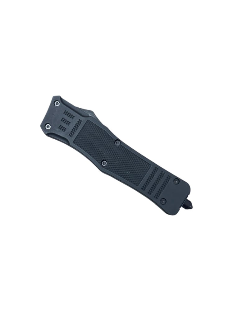 Briceag AVI® automat metalic, lamă 9.5 cm cu dublu tăiș, lungime totală 23.5 cm, grosime lamă 2.5 mm, 240 g, cu spargător de geam, teacă inclusă, AVI-5129 [2]