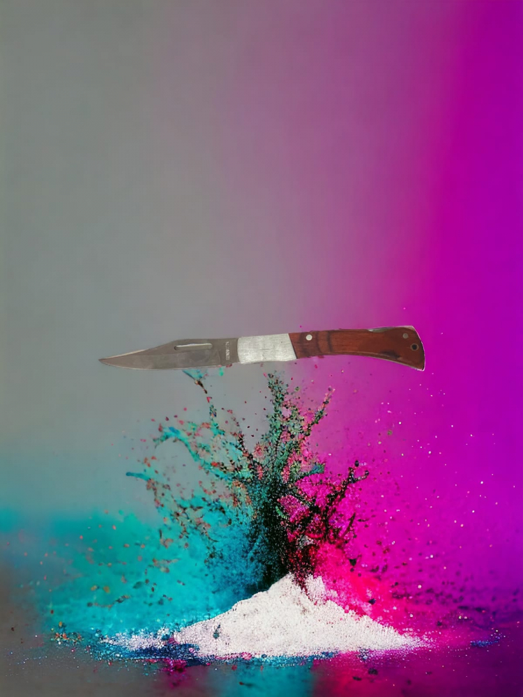 Briceag pliabil 003B, 20cm, visiniu, AVI-1220 [2]