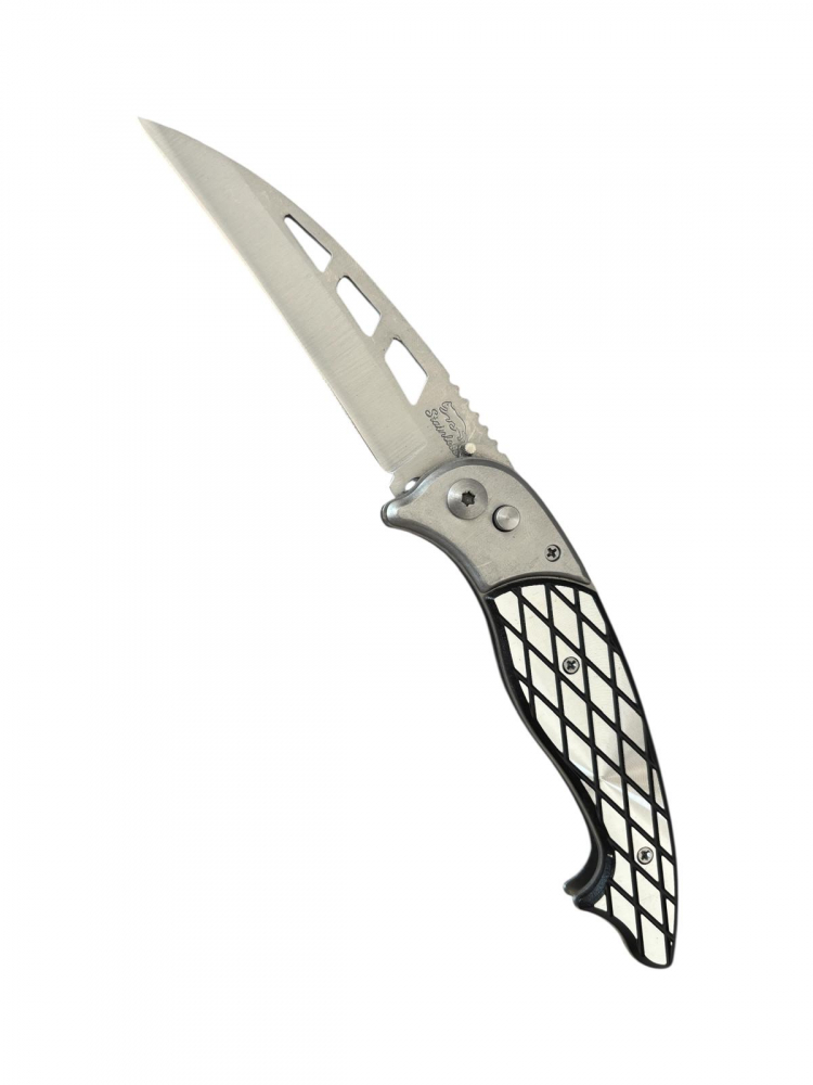 Briceag pliabil pentru outdoor și drumeții, cu husă, lamă 10 cm, lungime totală 24 cm, grosime lamă 2 mm, 155 g, AVI-5084 [1]